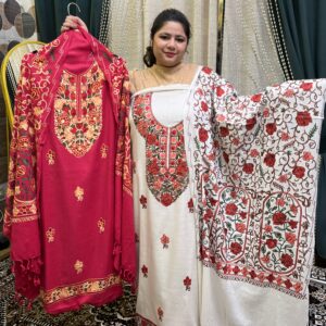 White Kashmiri Pashmina W028