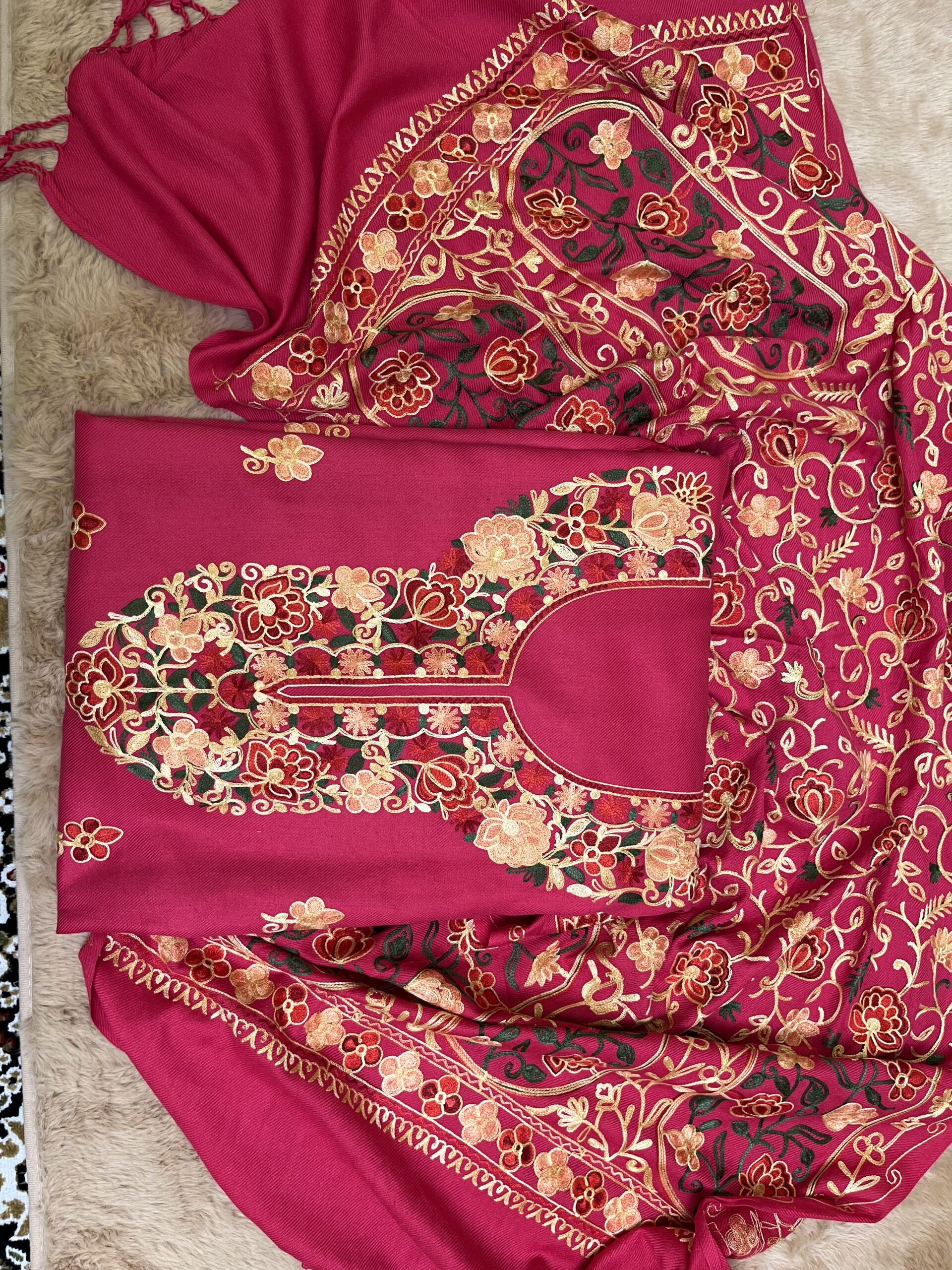 Pink Kashmiri Pashmina W028 - Image 4