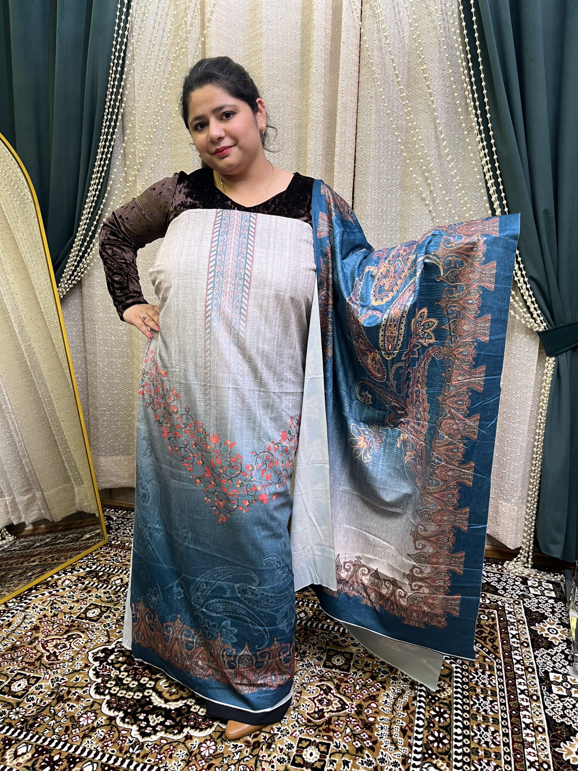 Blue Velvet Digital Print W022