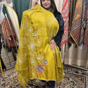 Lemonish Yellow Taj Silk Suit W007