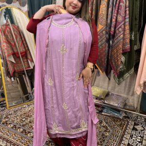 Lavender Organza Suit W015