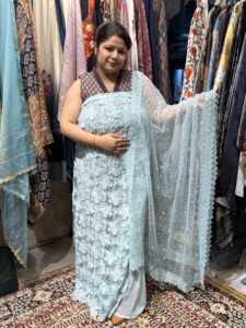 Crafted Net Blue Suit W050 1