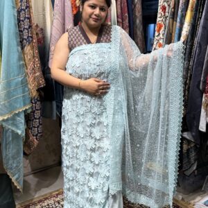 Crafted Net Blue Suit W050 1