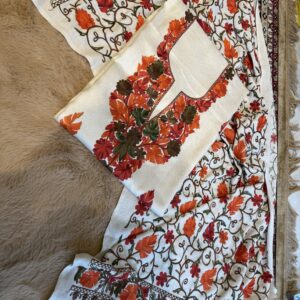 White Kashmiri Suit W037 2