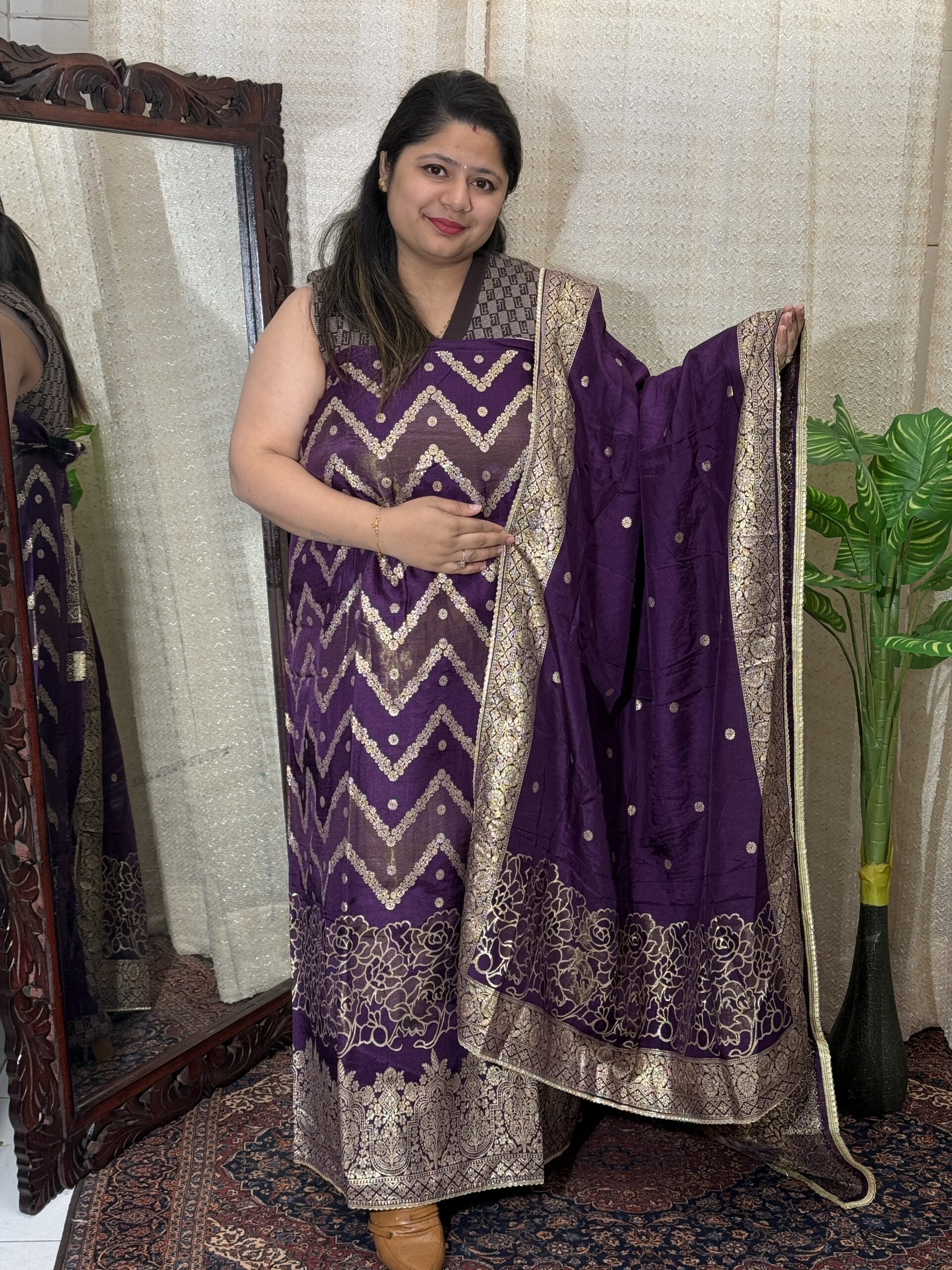 Purple Banarasi Silk Beauty