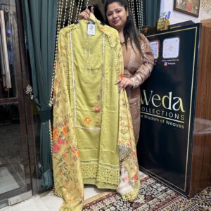 Green Cotton Suit W094