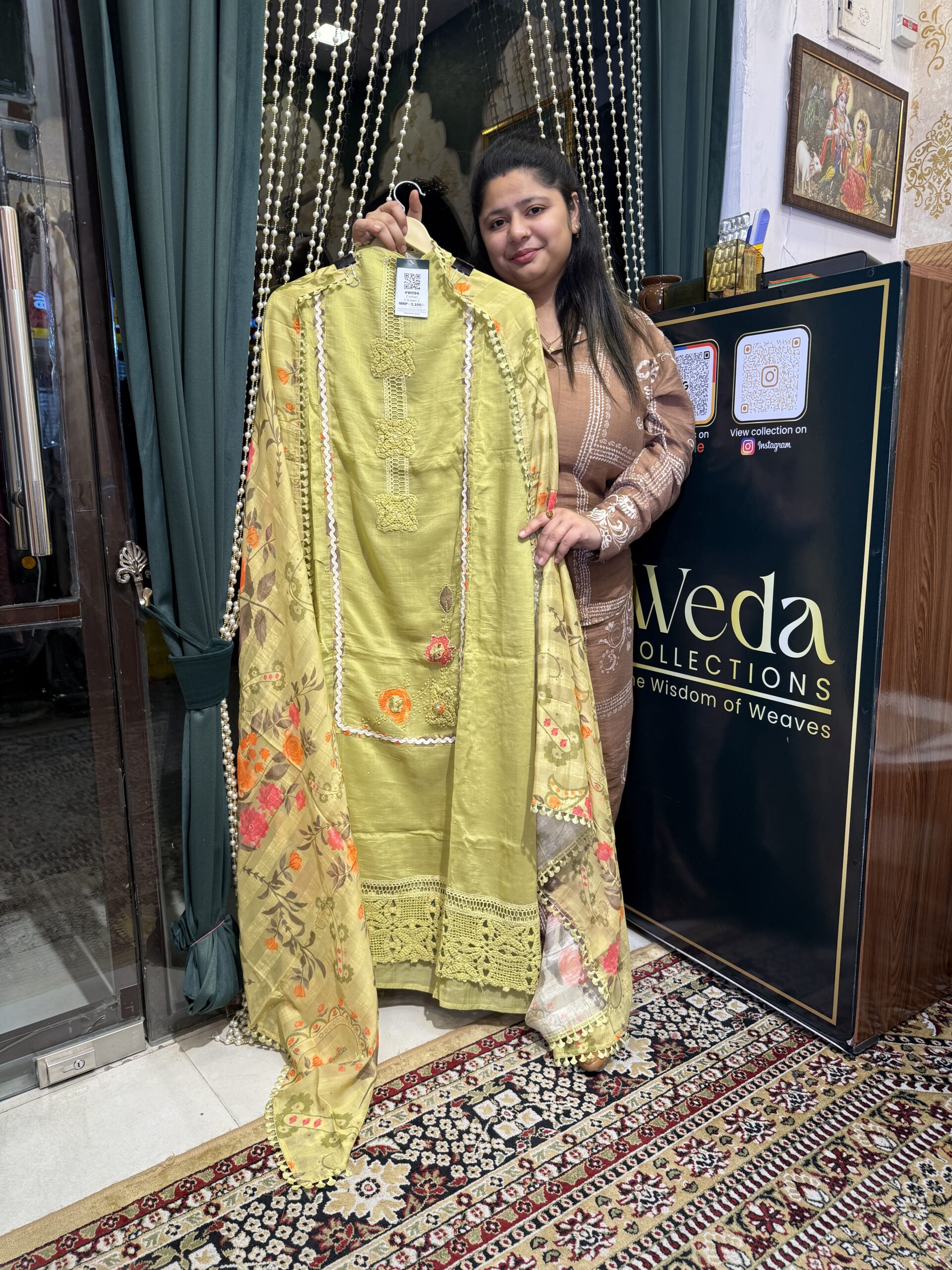 Green Cotton Suit W094