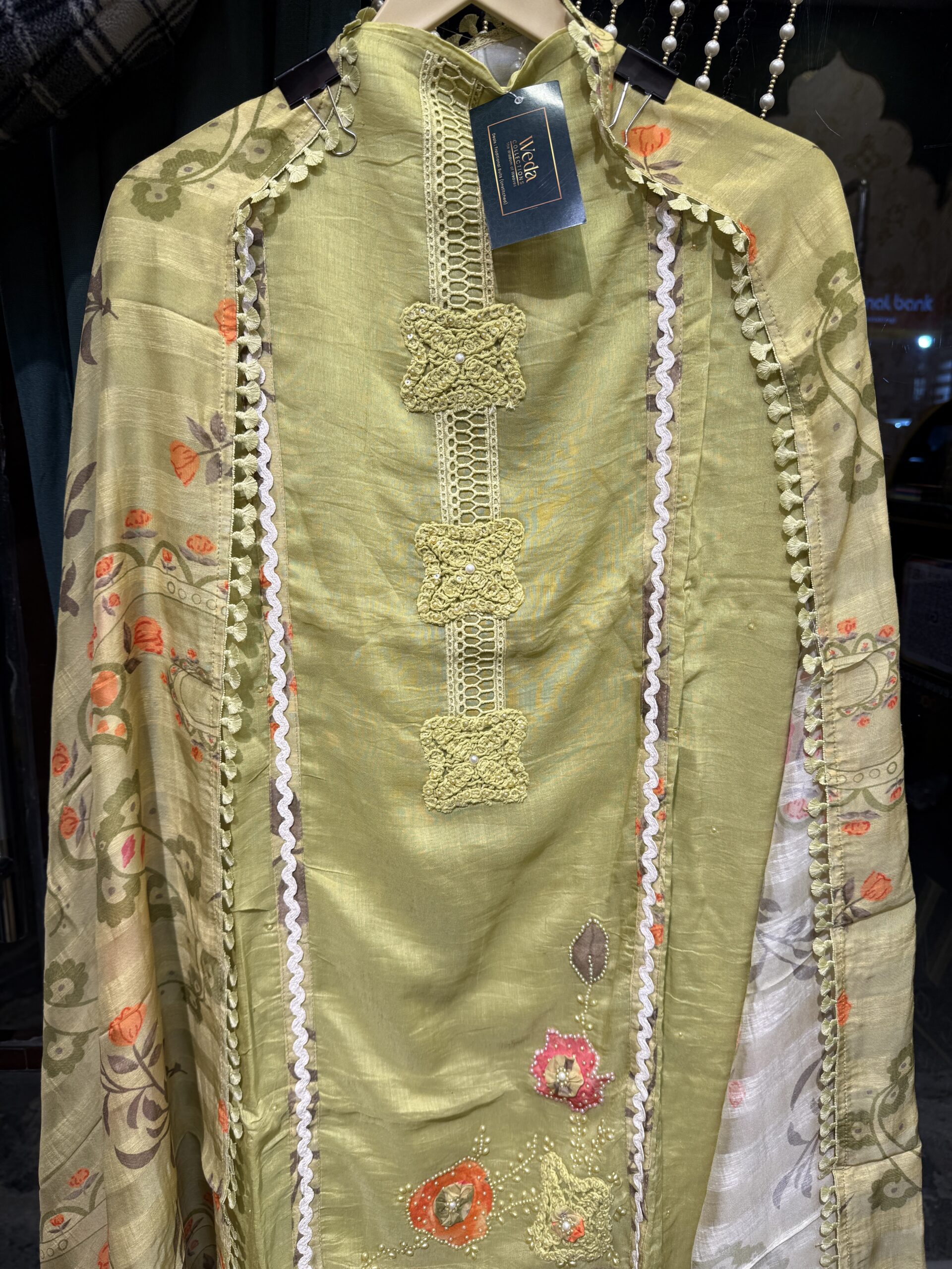 Green Cotton Suit W094 - Image 3