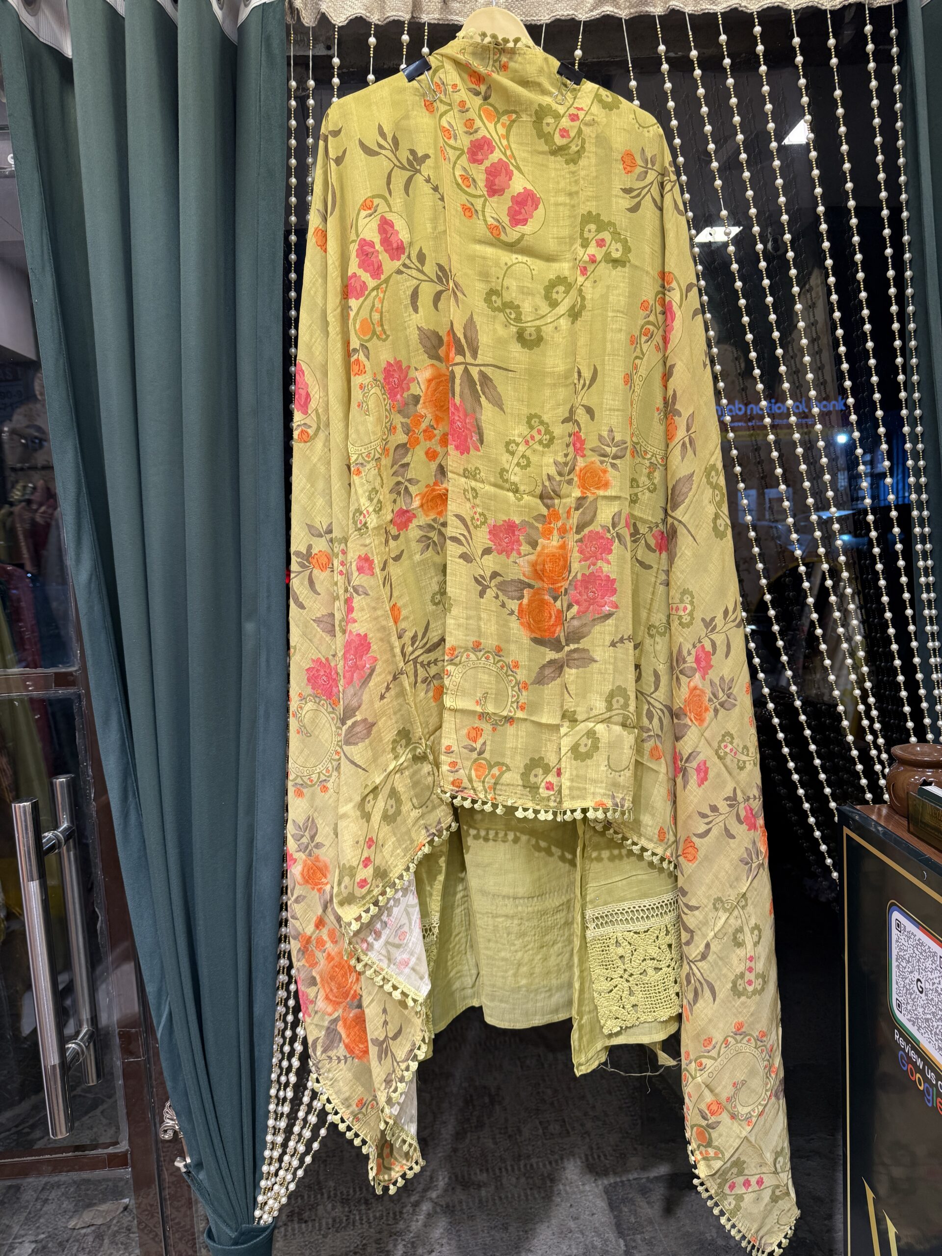 Green Cotton Suit W094 - Image 8