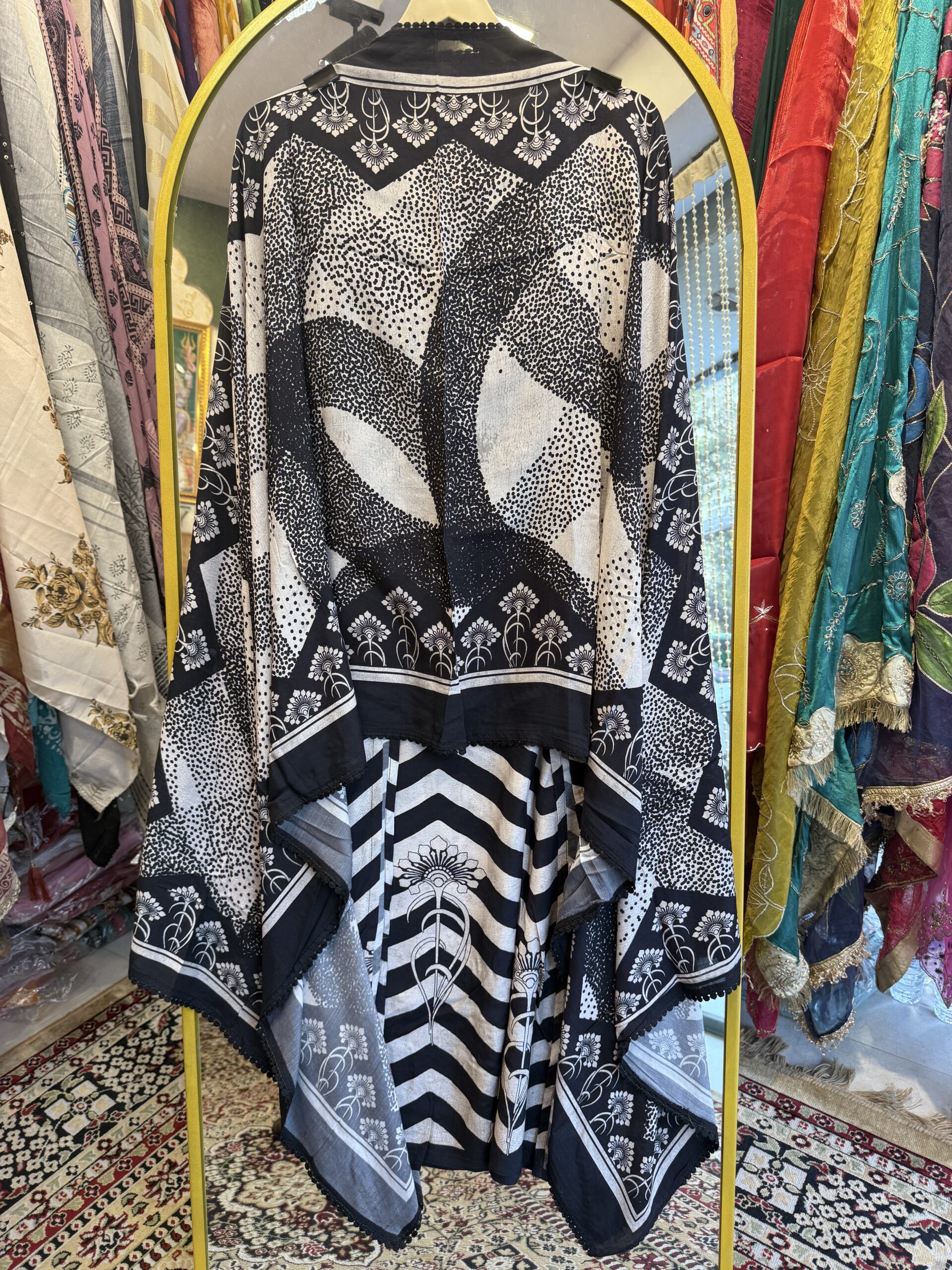 Black Muslin Suit W074 - Image 4