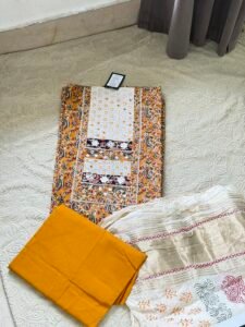 Yellow Cotton Suit W0012