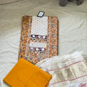 Yellow Cotton Suit W0012