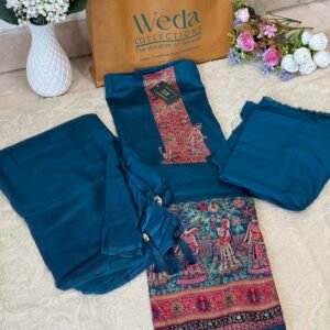 Blue Cotton Suit W009
