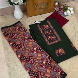 Green Cotton Suit W003