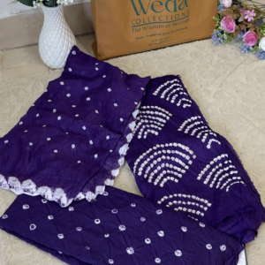 Purple Cotton Suit W008
